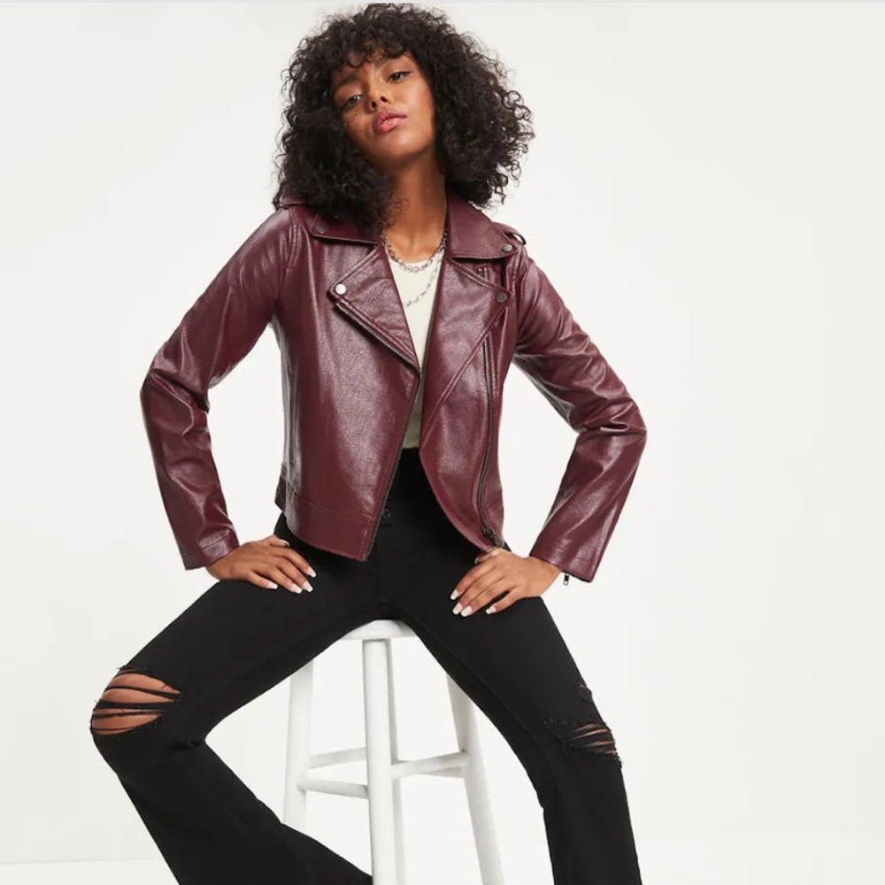 VICI Wine Faux Leather Jacket